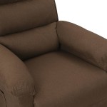 vidaXL Fotoliu de masaj electric, maro, material textil vidaXL Fotoliu de masaj electric, maro, material textil