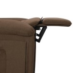vidaXL Fotoliu de masaj electric, maro, material textil vidaXL Fotoliu de masaj electric, maro, material textil