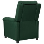 vidaXL Fotoliu de masaj electric, verde închis, material textil
