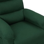vidaXL Fotoliu de masaj electric, verde închis, material textil