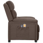 vidaXL Fotoliu de masaj electric rabatabil, gri taupe, textil vidaXL Fotoliu de masaj electric rabatabil, gri taupe, textil