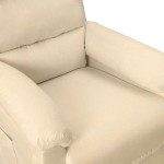 vidaXL Fotoliu de masaj electric rabatabil, crem, textil vidaXL Fotoliu de masaj electric rabatabil, crem, textil