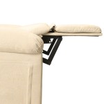 vidaXL Fotoliu de masaj electric rabatabil, crem, textil vidaXL Fotoliu de masaj electric rabatabil, crem, textil