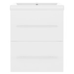 vidaXL Dulap cu chiuvetă încorporată, alb, lemn prelucrat