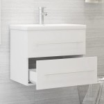 vidaXL Dulap cu chiuvetă încorporată, alb, lemn prelucrat vidaXL Dulap cu chiuvetă încorporată, alb, lemn prelucrat