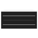 vidaXL Dulap cu chiuvetă încorporată, negru, lemn prelucrat