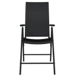 vidaXL Set mobilier de grădină, 3 piese, negru vidaXL Set mobilier de grădină, 3 piese, negru