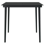 vidaXL Set mobilier de grădină, 3 piese, negru vidaXL Set mobilier de grădină, 3 piese, negru