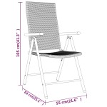 vidaXL Set mobilier de grădină, 3 piese, negru vidaXL Set mobilier de grădină, 3 piese, negru