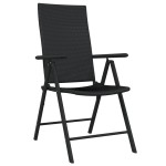 vidaXL Set mobilier de grădină, 9 piese, negru vidaXL Set mobilier de grădină, 9 piese, negru