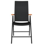 vidaXL Set mobilier de grădină, 3 piese, negru vidaXL Set mobilier de grădină, 3 piese, negru