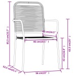 vidaXL Set mobilier de grădină, 9 piese, negru