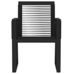 vidaXL Set mobilier de grădină, 9 piese, negru