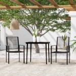 vidaXL Set mobilier de grădină, 3 piese, negru vidaXL Set mobilier de grădină, 3 piese, negru
