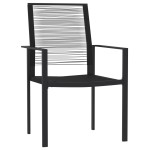 vidaXL Set mobilier de grădină, 3 piese, negru vidaXL Set mobilier de grădină, 3 piese, negru