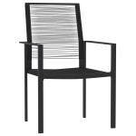 vidaXL Set mobilier de grădină, 3 piese, negru vidaXL Set mobilier de grădină, 3 piese, negru