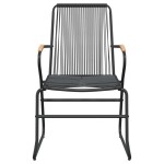 vidaXL Set mobilier de grădină, 5 piese, negru, ratan PVC