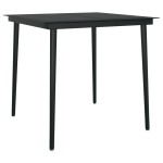 vidaXL Set mobilier de grădină, 5 piese, negru, ratan PVC