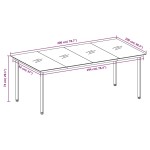 vidaXL Set mobilier de grădină, 9 piese, negru