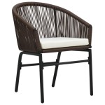 vidaXL Set mobilier de grădină, 3 piese, maro vidaXL Set mobilier de grădină, 3 piese, maro