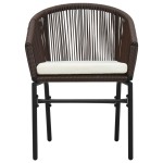vidaXL Set mobilier de grădină, 3 piese, maro vidaXL Set mobilier de grădină, 3 piese, maro