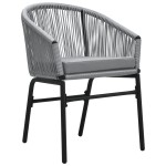 vidaXL Set mobilier de grădină, 3 piese, gri