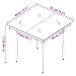 vidaXL Set mobilier de grădină, 3 piese, gri