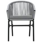vidaXL Set mobilier de grădină, 5 piese, gri vidaXL Set mobilier de grădină, 5 piese, gri
