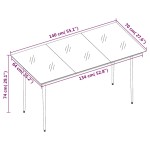 vidaXL Set mobilier de grădină, 5 piese, gri vidaXL Set mobilier de grădină, 5 piese, gri