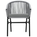 vidaXL Set mobilier de grădină, 9 piese, gri vidaXL Set mobilier de grădină, 9 piese, gri