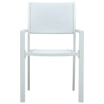 vidaXL Set mobilier pentru grădină, alb, 9 piese vidaXL Set mobilier pentru grădină, alb, 9 piese