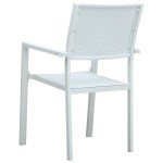 vidaXL Set mobilier pentru grădină, alb, 9 piese vidaXL Set mobilier pentru grădină, alb, 9 piese