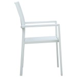 vidaXL Set mobilier pentru grădină, alb, 9 piese vidaXL Set mobilier pentru grădină, alb, 9 piese