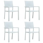 vidaXL Set mobilier pentru grădină, alb și negru, 7 piese vidaXL Set mobilier pentru grădină, alb și negru, 7 piese