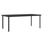 vidaXL Set mobilier de grădină cu perne, 9 piese, negru