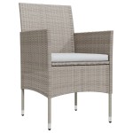 vidaXL Set mobilier de grădină, cu perne, 3 piese, bej și negru vidaXL Set mobilier de grădină, cu perne, 3 piese, bej și negru