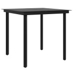 vidaXL Set mobilier de grădină, cu perne, 3 piese, bej și negru vidaXL Set mobilier de grădină, cu perne, 3 piese, bej și negru