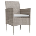 vidaXL Set mobilier de grădină cu perne,bej și negru, 9 piese vidaXL Set mobilier de grădină cu perne,bej și negru, 9 piese