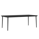 vidaXL Set mobilier de grădină cu perne, 9 piese, negru