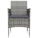 vidaXL Set mobilier de grădină cu perne, 9 piese, gri și negru vidaXL Set mobilier de grădină cu perne, 9 piese, gri și negru