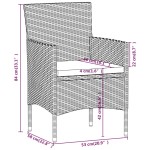 vidaXL Set mobilier de grădină, cu perne, 3 piese, bej și negru vidaXL Set mobilier de grădină, cu perne, 3 piese, bej și negru