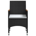 vidaXL Set mobilier de grădină cu perne, 9 piese, negru