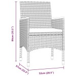 vidaXL Set mobilier de grădină cu perne, 9 piese, negru