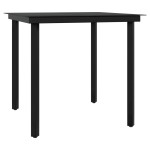 vidaXL Set mobilier de grădină, cu perne, 3 piese, gri și negru