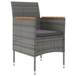 vidaXL Set mobilier de grădină cu perne, 9 piese, gri și negru vidaXL Set mobilier de grădină cu perne, 9 piese, gri și negru