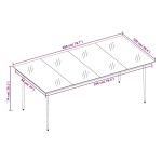vidaXL Set mobilier de grădină cu perne, 9 piese, negru