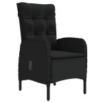 vidaXL Set mobilier de grădină cu perne, 9 piese, negru