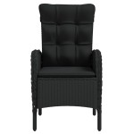 vidaXL Set mobilier de grădină cu perne, 9 piese, negru