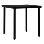 vidaXL Set mobilier de grădină, 5 piese, negru