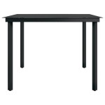 vidaXL Set mobilier de grădină,negru, 7 piese vidaXL Set mobilier de grădină,negru, 7 piese